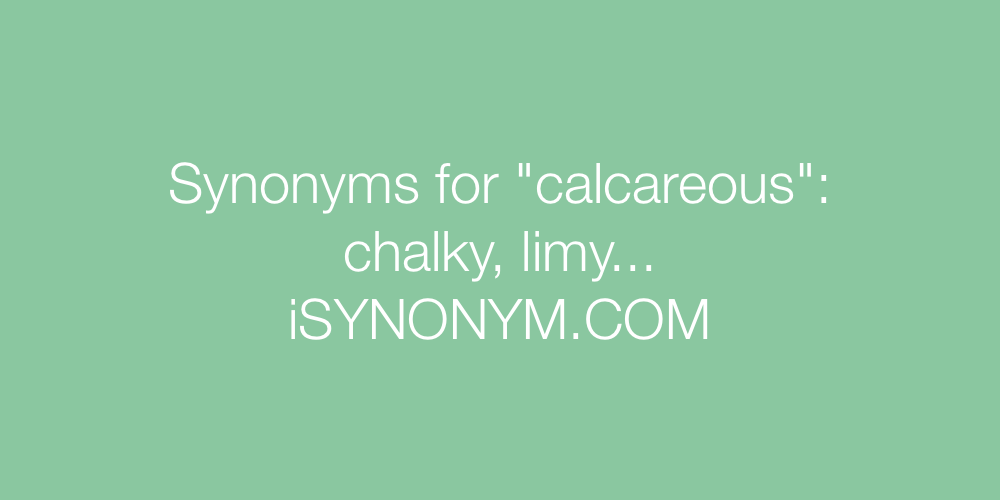 Synonyms calcareous