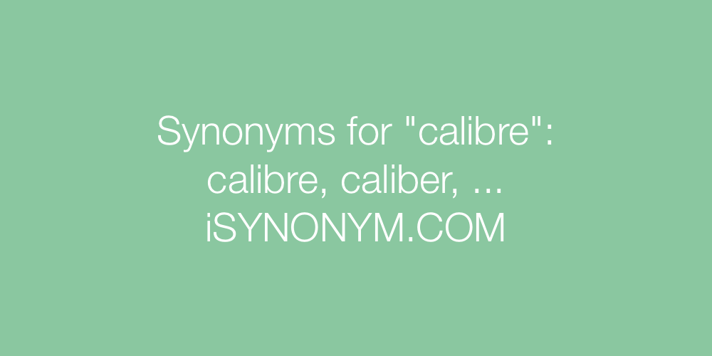 Synonyms calibre