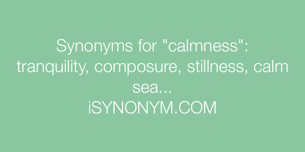 Synonyms calmness