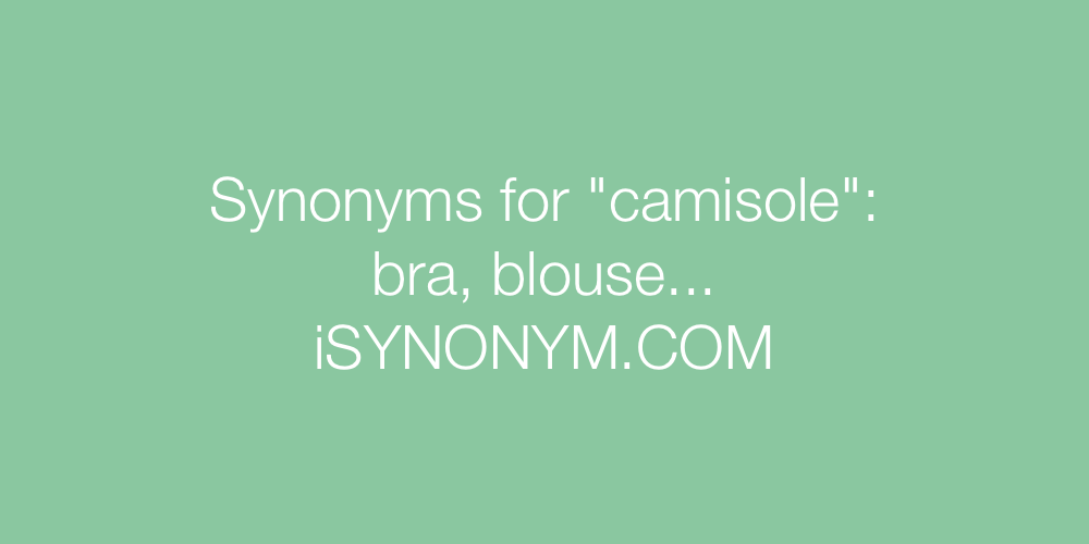 Synonyms camisole