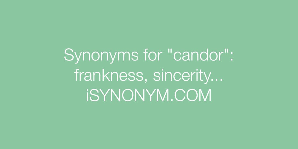 Synonyms candor