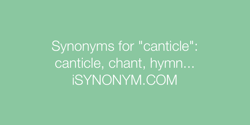 Synonyms canticle