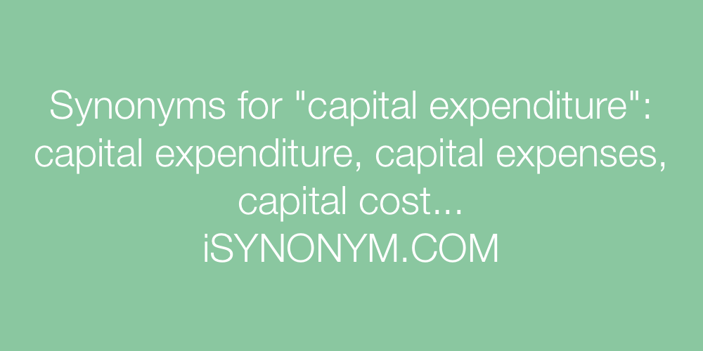 Synonyms capital expenditure