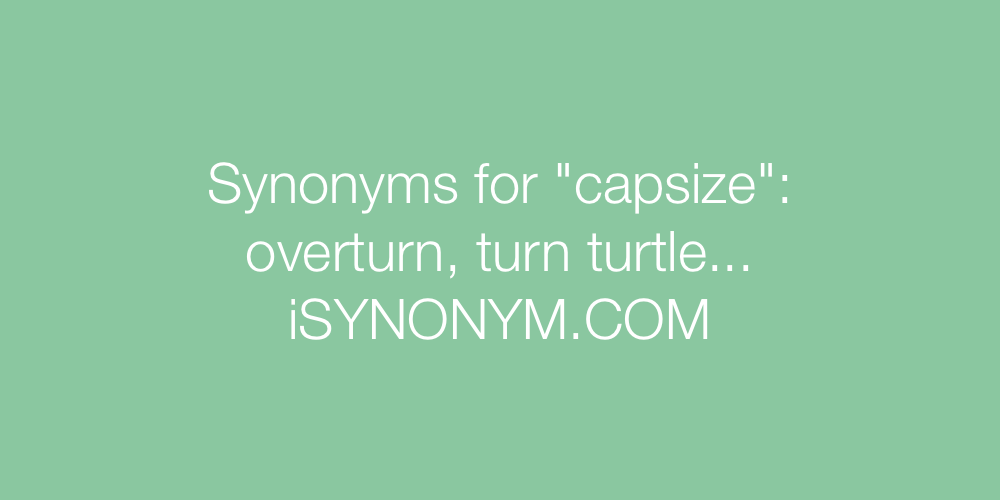 Synonyms capsize
