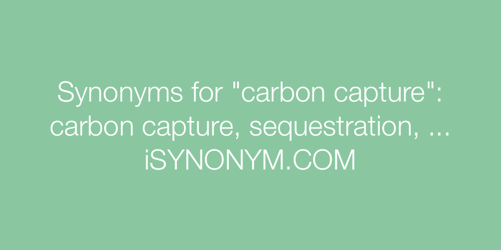 Synonyms carbon capture
