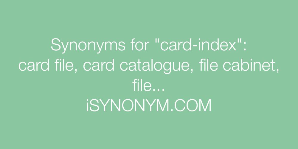 Synonyms card-index