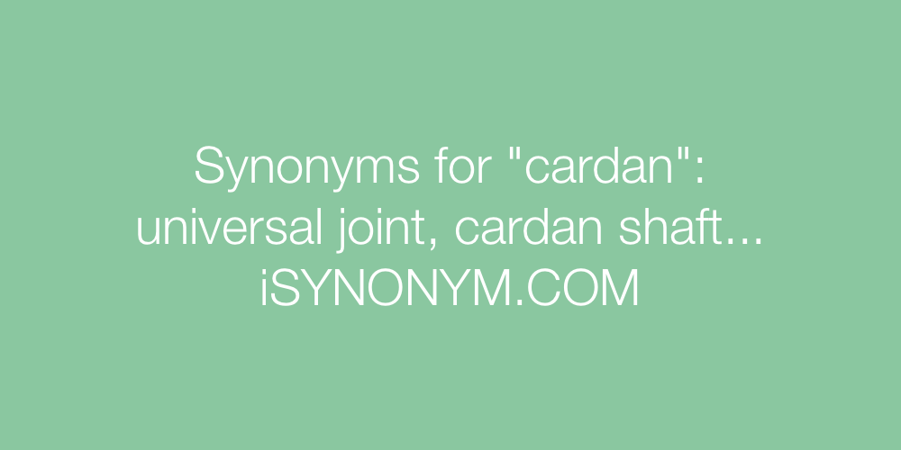 Synonyms cardan