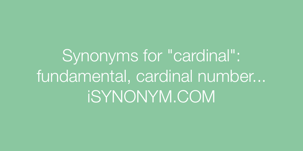Synonyms cardinal