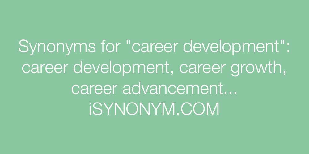 Synonyms career development