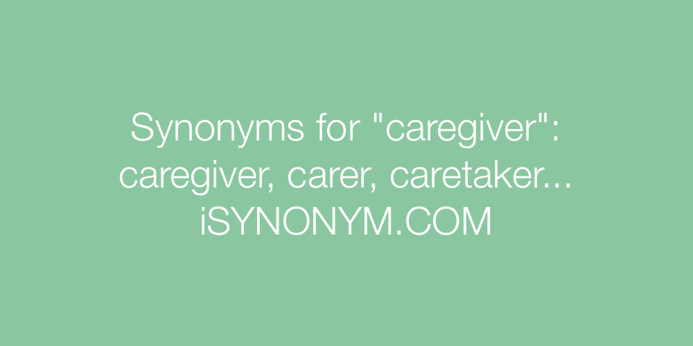 Synonyms caregiver