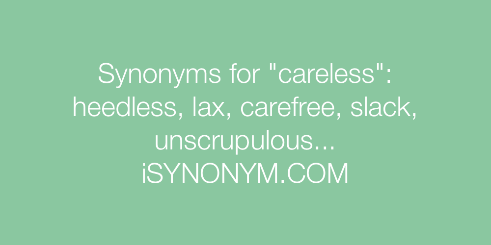 Synonyms careless