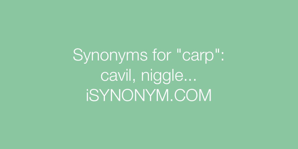Synonyms carp