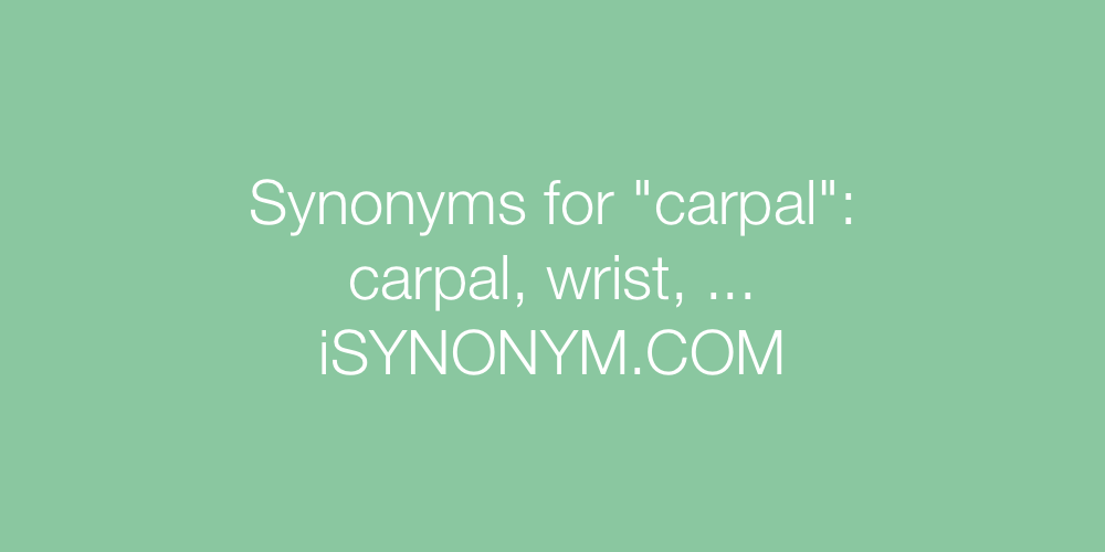 Synonyms carpal