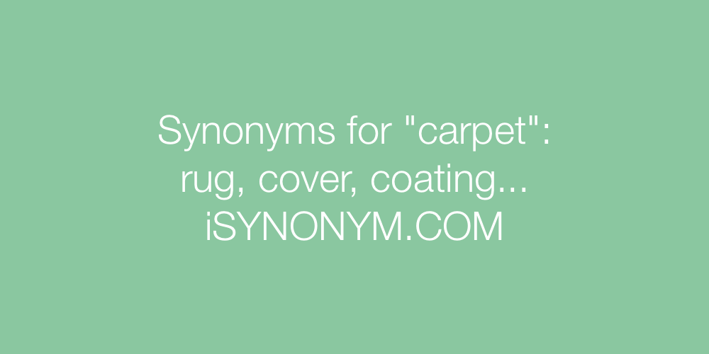Synonyms carpet