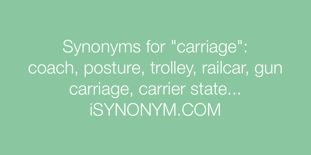 Synonyms carriage