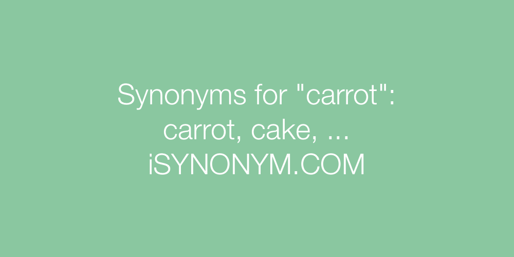 Synonyms carrot