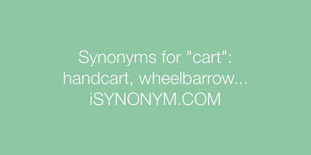 Synonyms cart