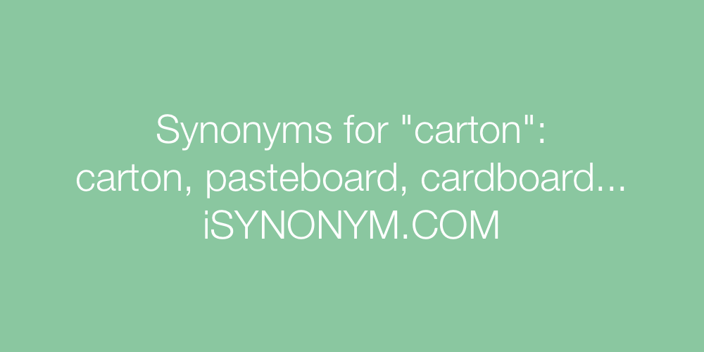 Synonyms carton