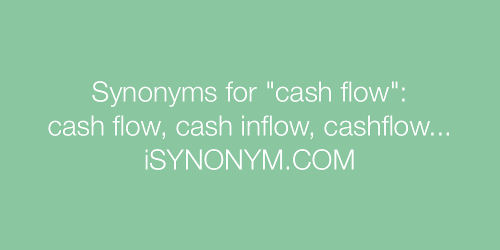 Synonyms cash flow