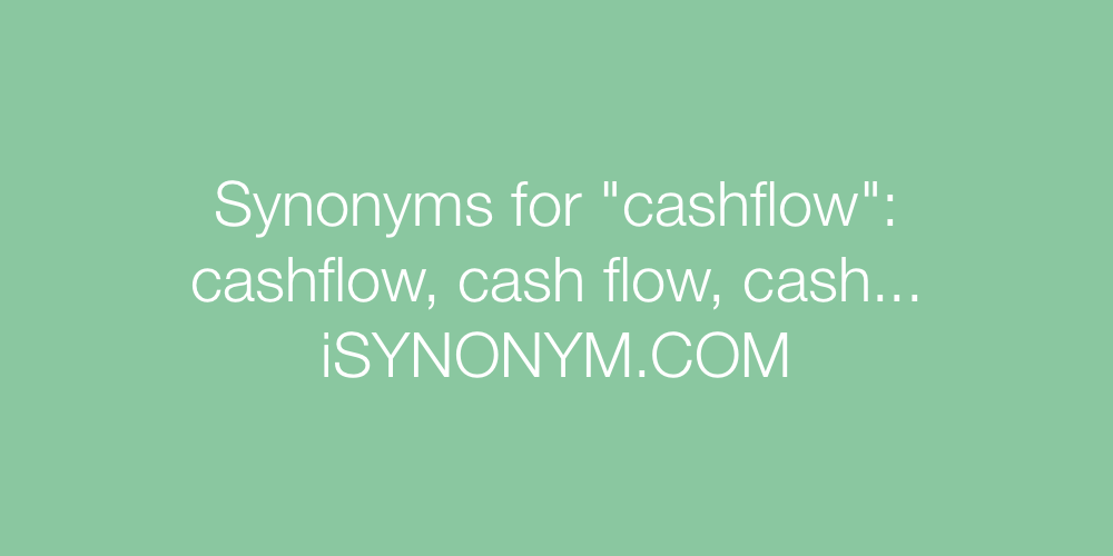 Synonyms cashflow