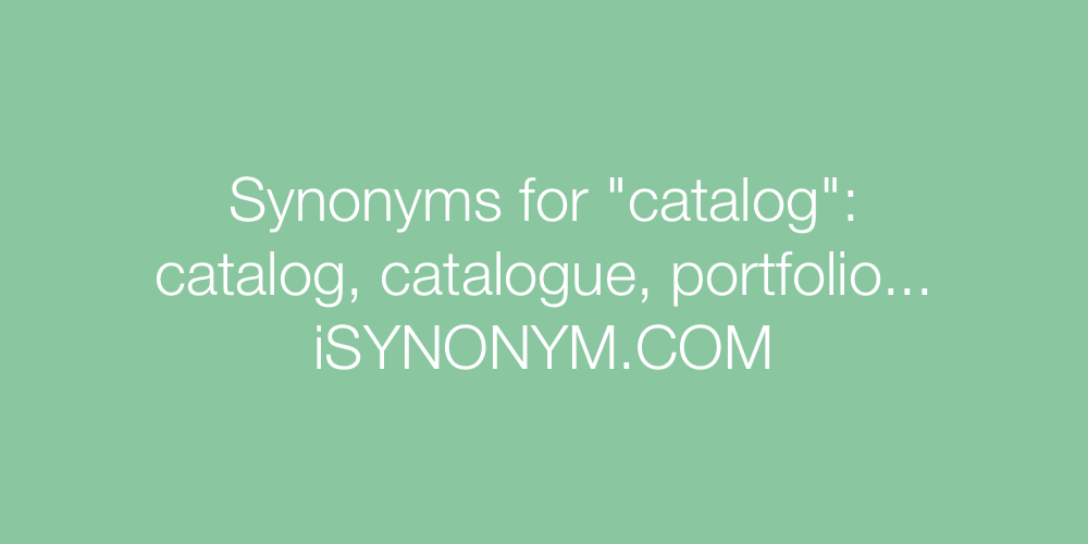 Synonyms catalog