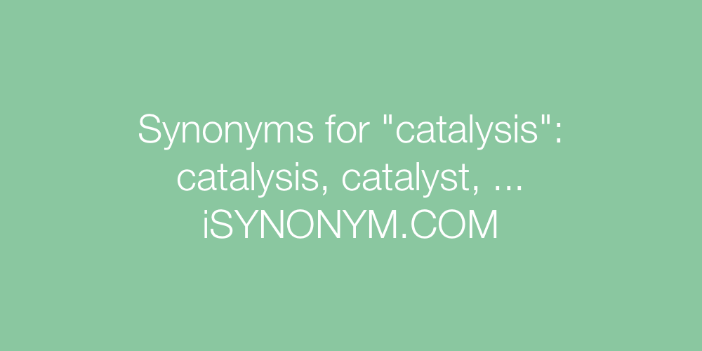 Synonyms catalysis