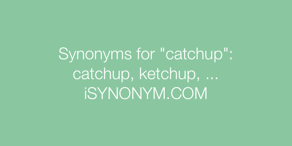 Synonyms catchup