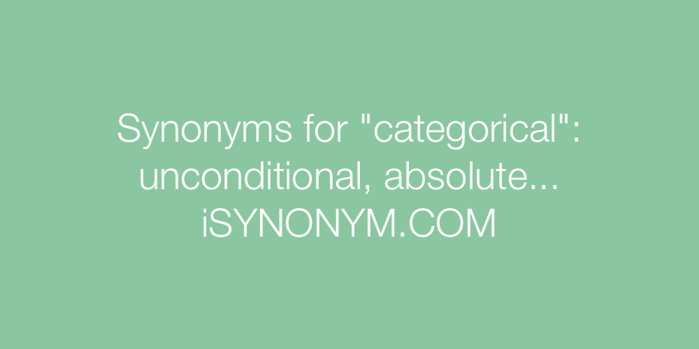 Synonyms categorical