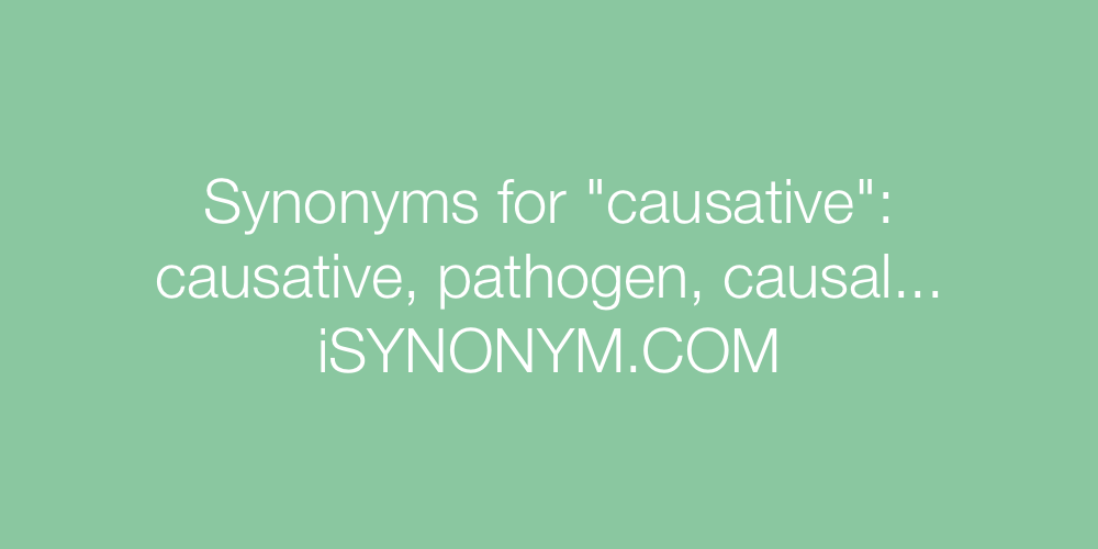 Synonyms causative