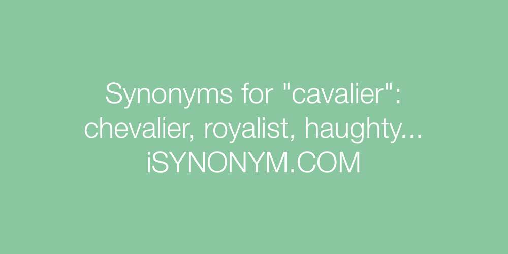 Synonyms cavalier