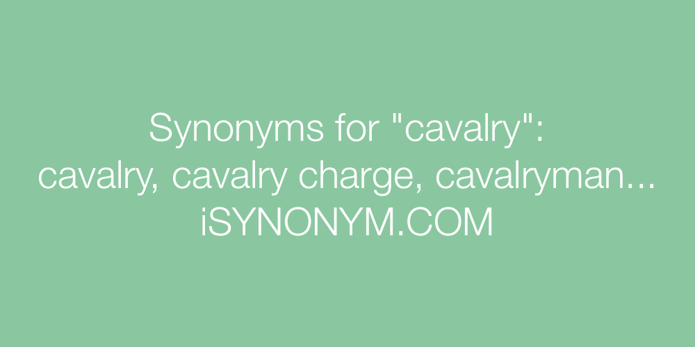 Synonyms cavalry