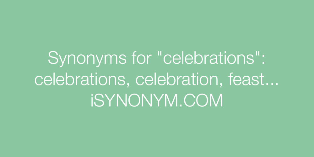 Synonyms celebrations