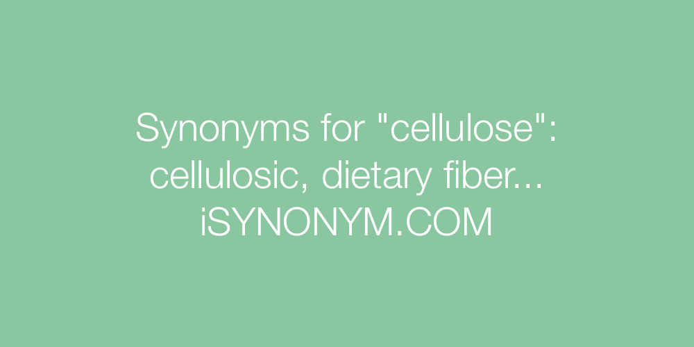 Synonyms cellulose