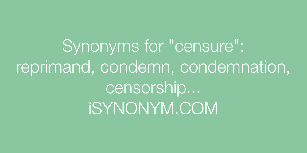 Synonyms censure