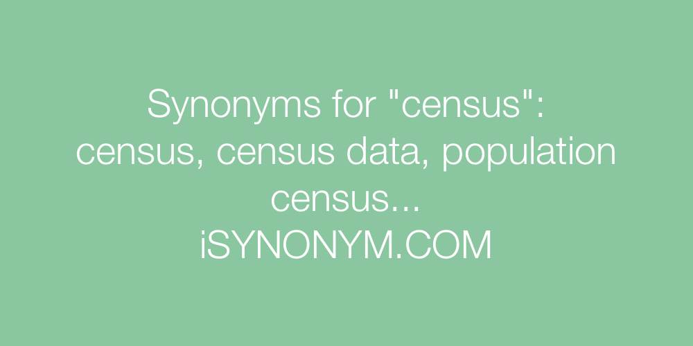 Synonyms census