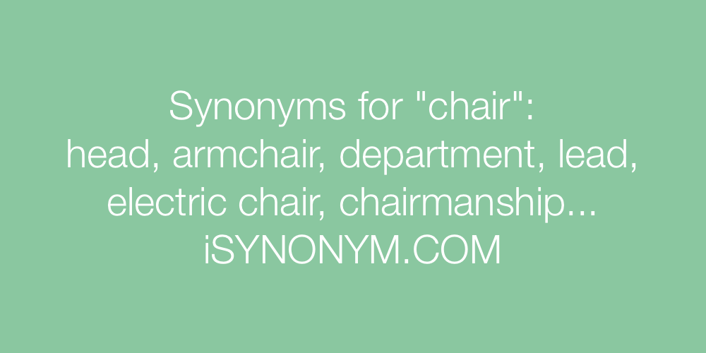 Synonyms chair