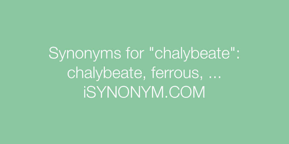 Synonyms chalybeate