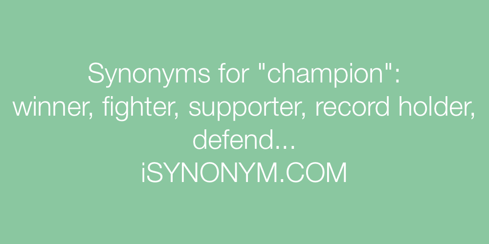 Synonyms champion