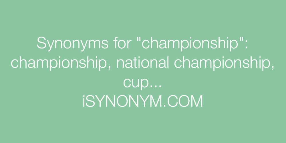 Synonyms championship