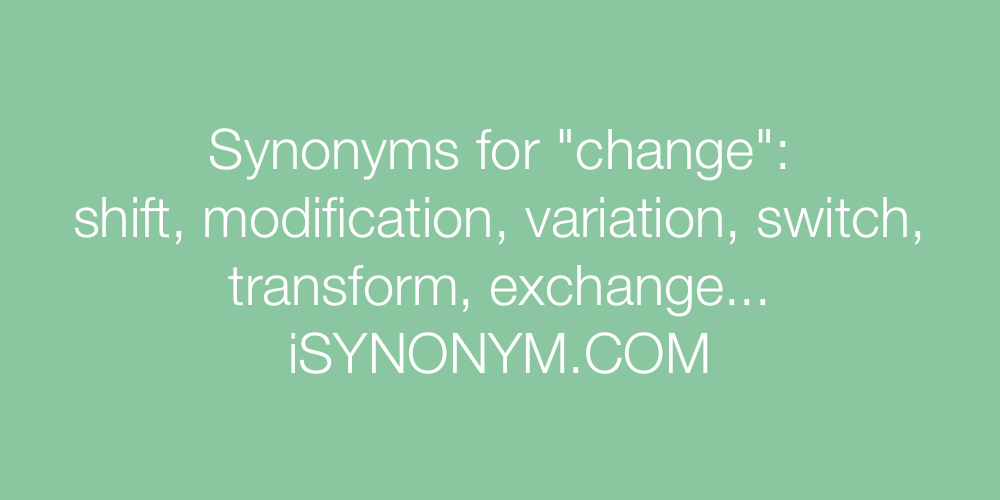 Synonyms change