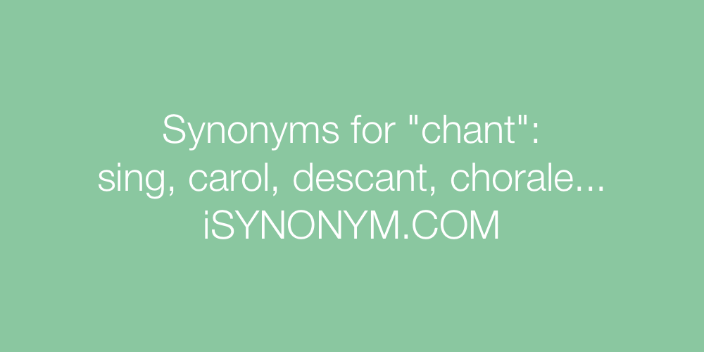 Synonyms chant