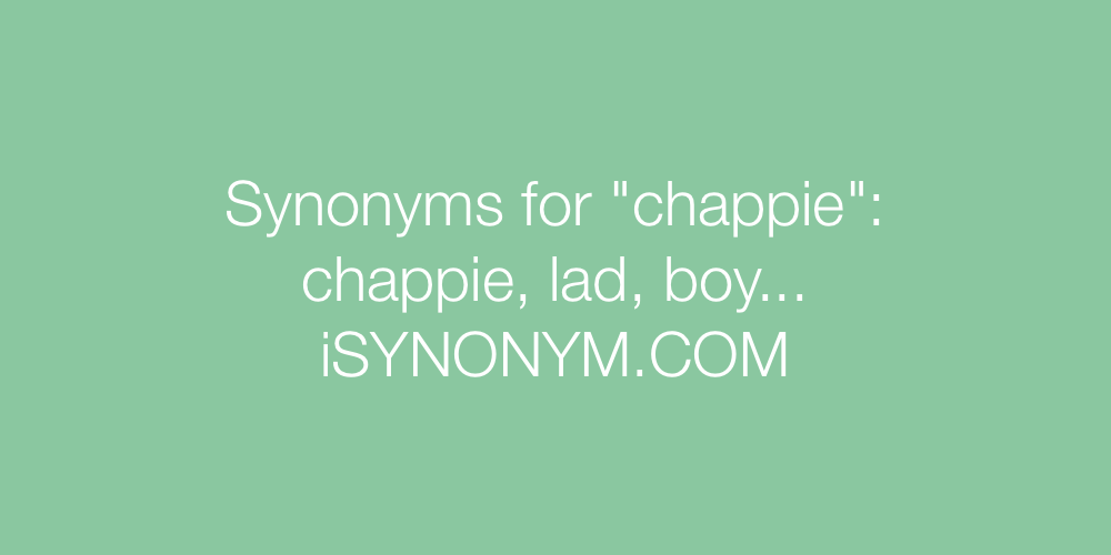 Synonyms chappie