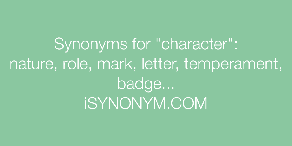 Synonyms character