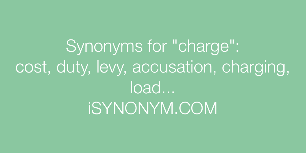 Synonyms charge