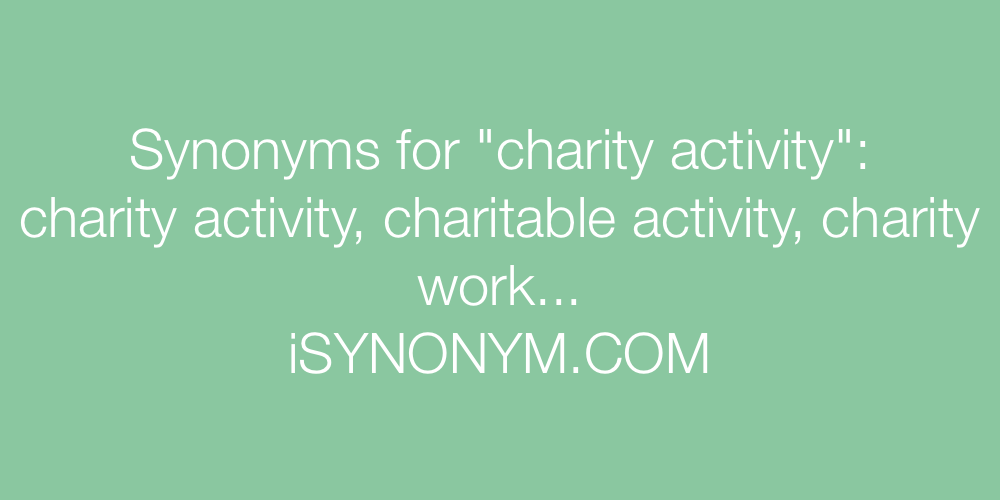Synonyms charity activity