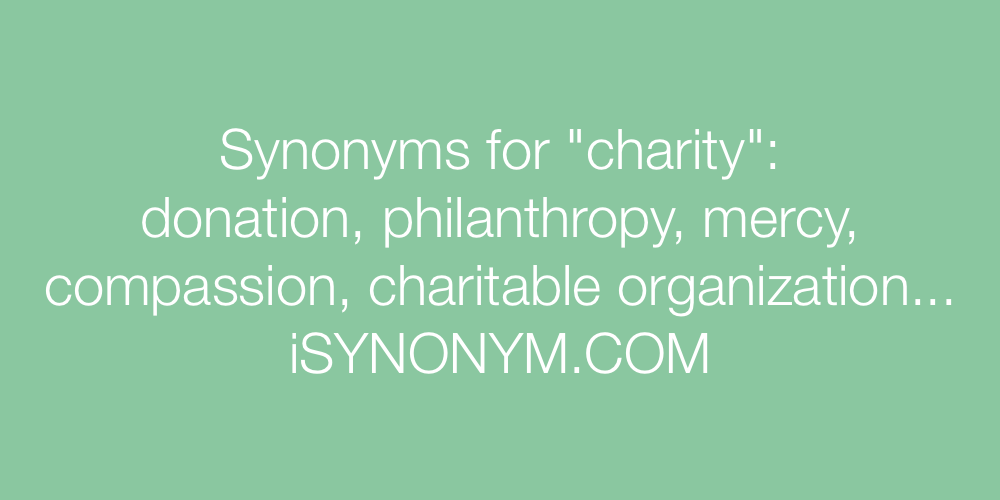 Synonyms charity