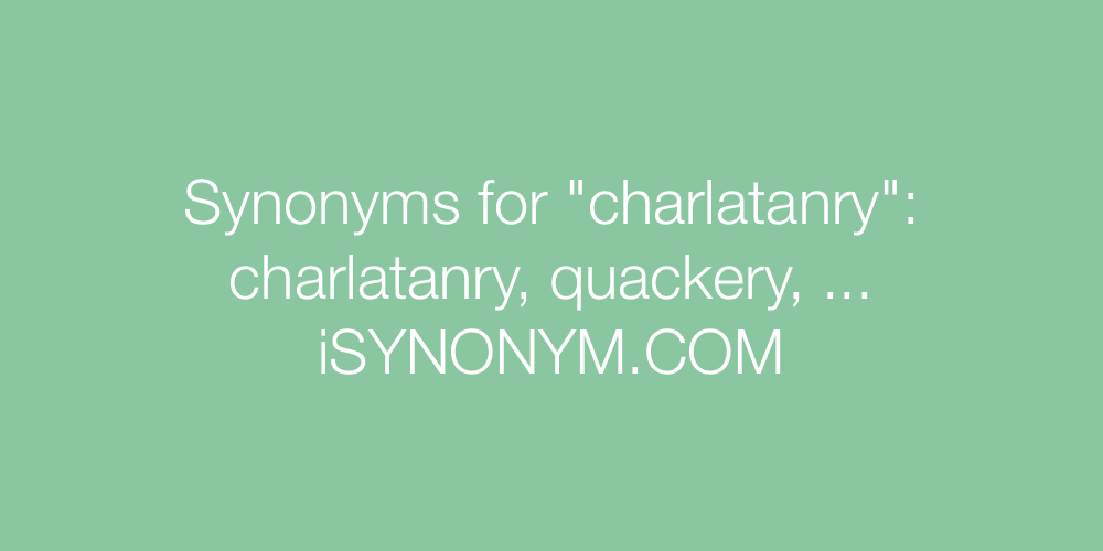 Synonyms charlatanry