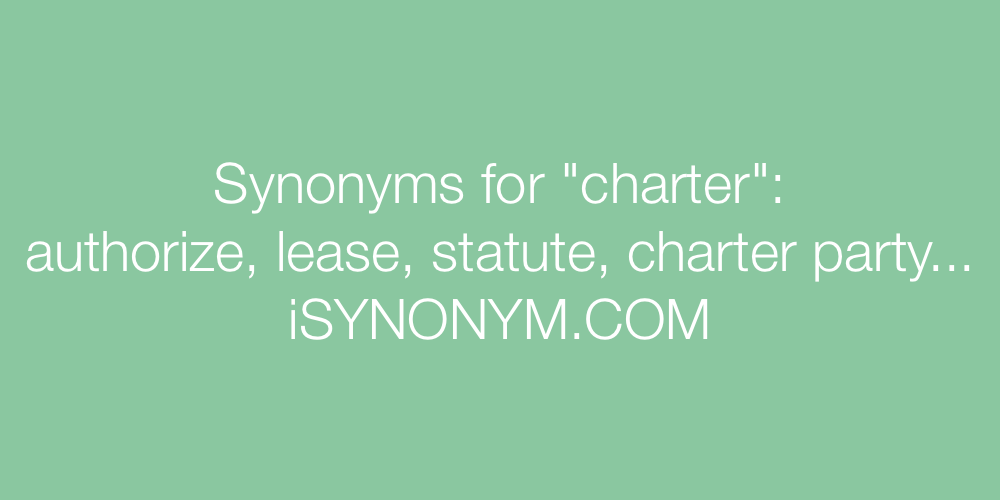 Synonyms charter