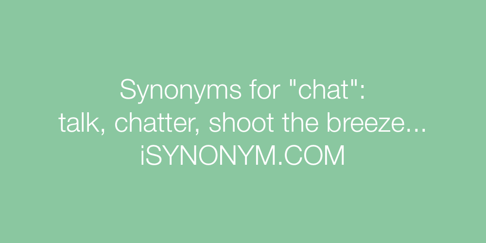 Synonyms chat