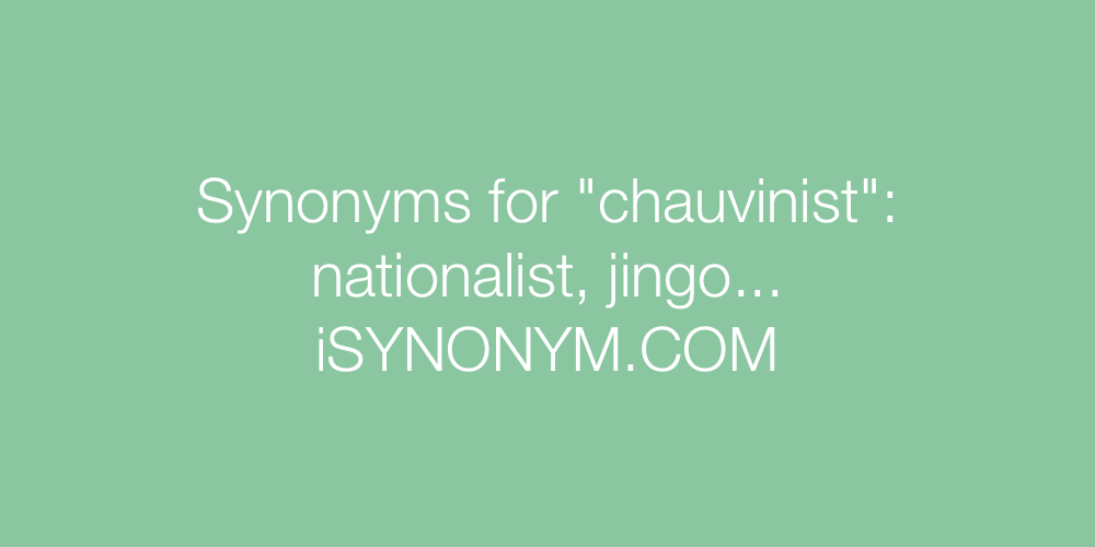 Synonyms chauvinist